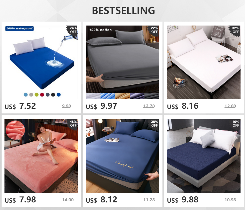 6-Sided Waterproof Mattress Cover with Zipper – Dustproof Encasement, Twin to King