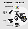 EU Warehouse AtlasTrek V8 Max Electric Fat Bike Lithium Hydraulic Disc Brake Mountain Bike Brushless Rear Hub Motor 250W 20"
