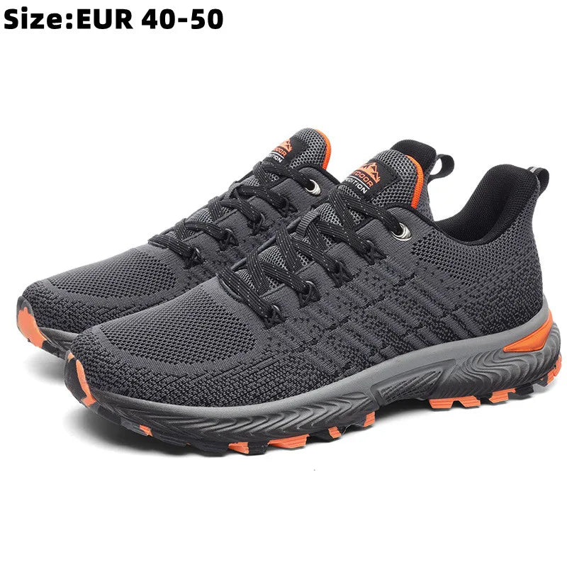 Men's Lightweight Lace-Up Sports Sneakers — Breathable Hiking & Running Shoes for All Seasons