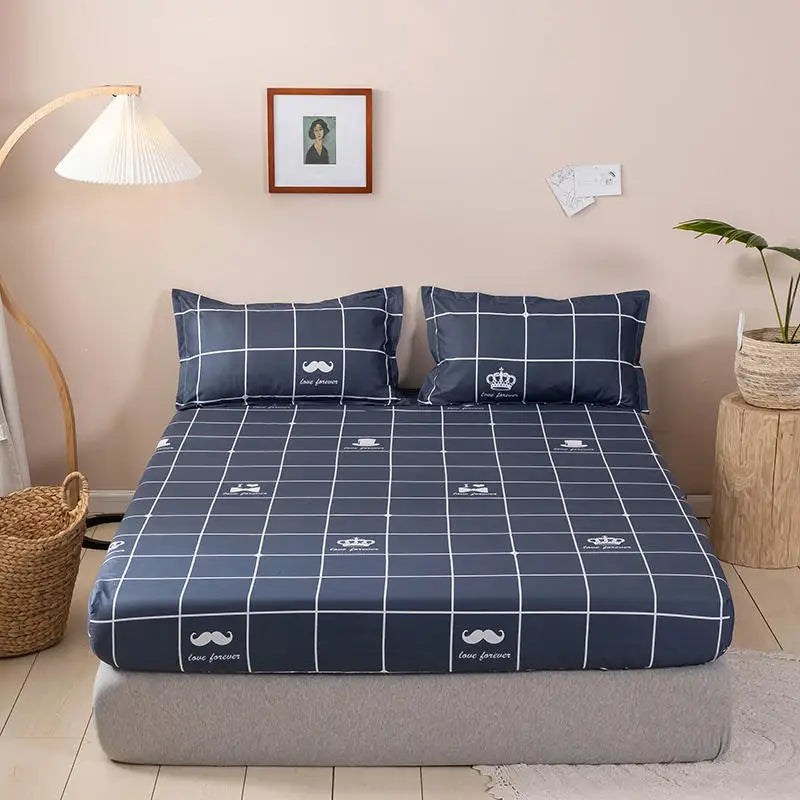 Bonenjoy Carrot Pattern Fitted Sheet – Elastic Mattress Cover, Twin to King, Adults & Kids