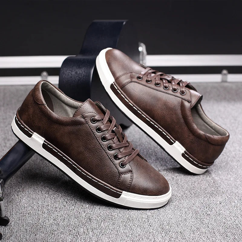 Men's Trendy Sports Casual Sneakers — Microfiber Upper Rubber Sole Running Shoes (Sizes 38-48)