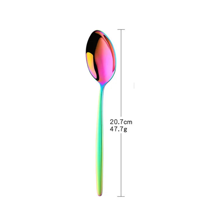 Stainless Steel Flatware – Rainbow, Gold & Color Options