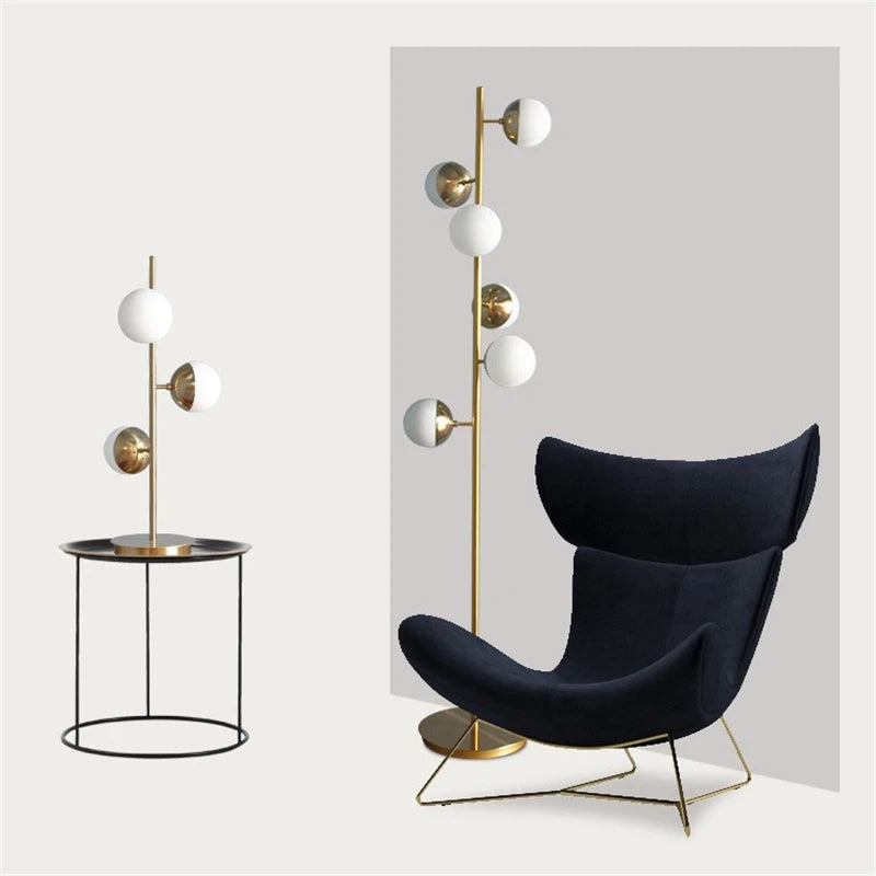Glass Globe Lamp – Vertical Multi-Light Design