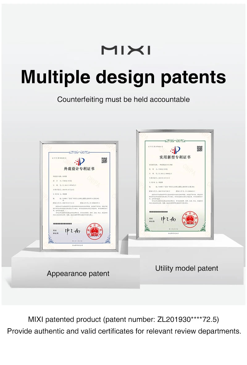 Mixi Patent Design PC Aluminum Frame Suitcase – Award-Winning Carry-On Rolling Luggage 18/20/24 Inch