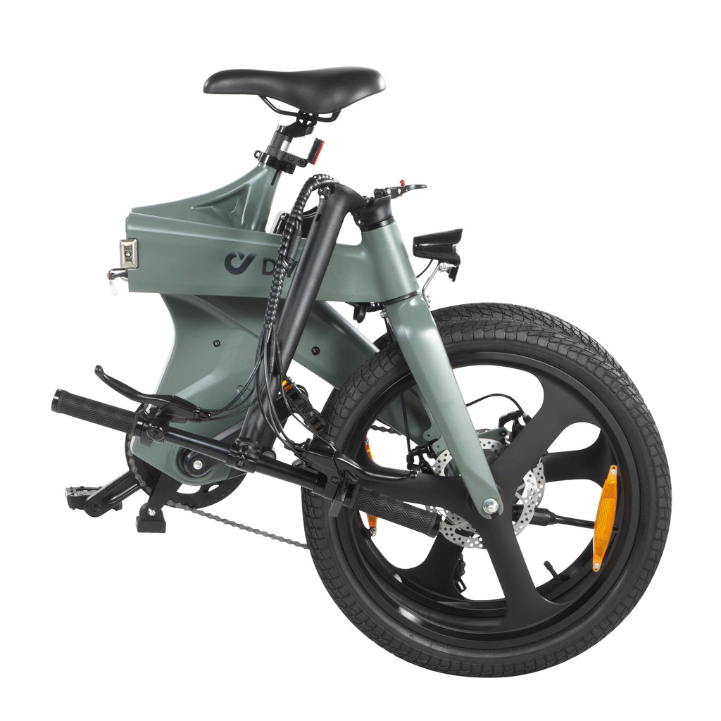 DYU T1 250W 2-Seater Folding Electric City Bike — 36V 10Ah 20" 7-Speed with Rear Seat