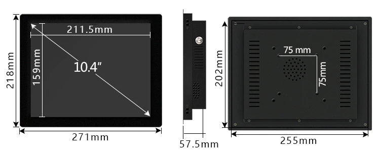 Balahome Industrial All-in-One PC – 10"/12"/15" Resistive Touch, Intel i5, Wi-Fi, RS232, Win10 Pro