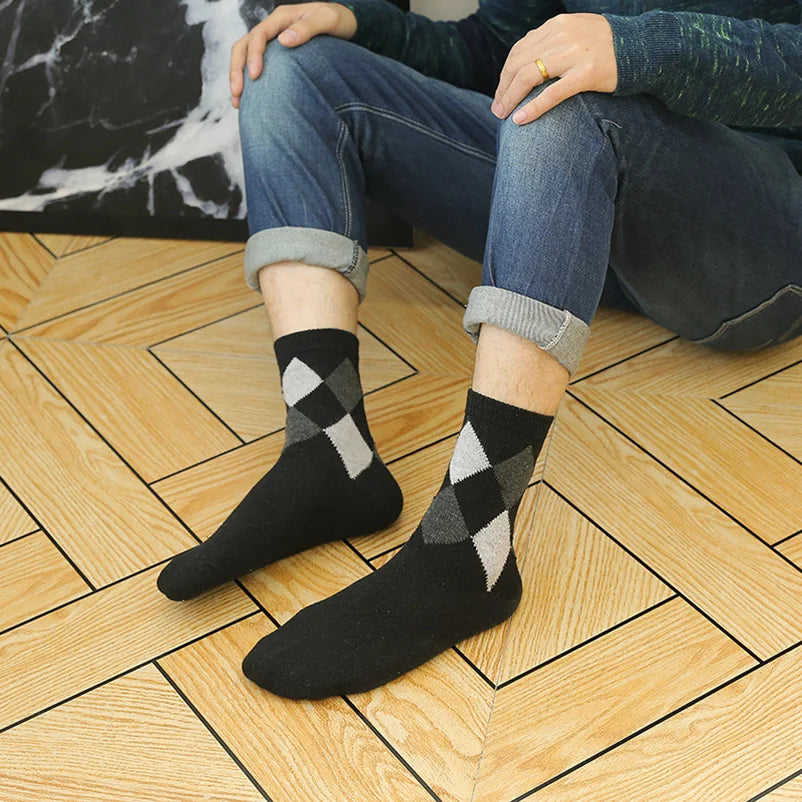 Men's Wool-Blend Winter Crew Socks, 5 Pairs
