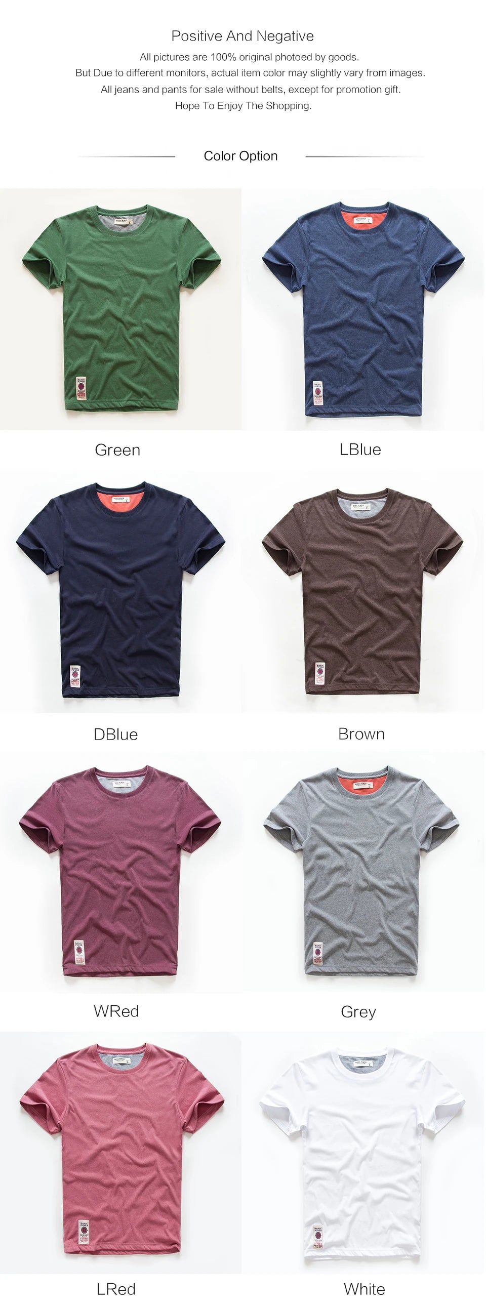 Men's Solid Color O-Neck Cotton T-Shirt — Everyday Essential Tee