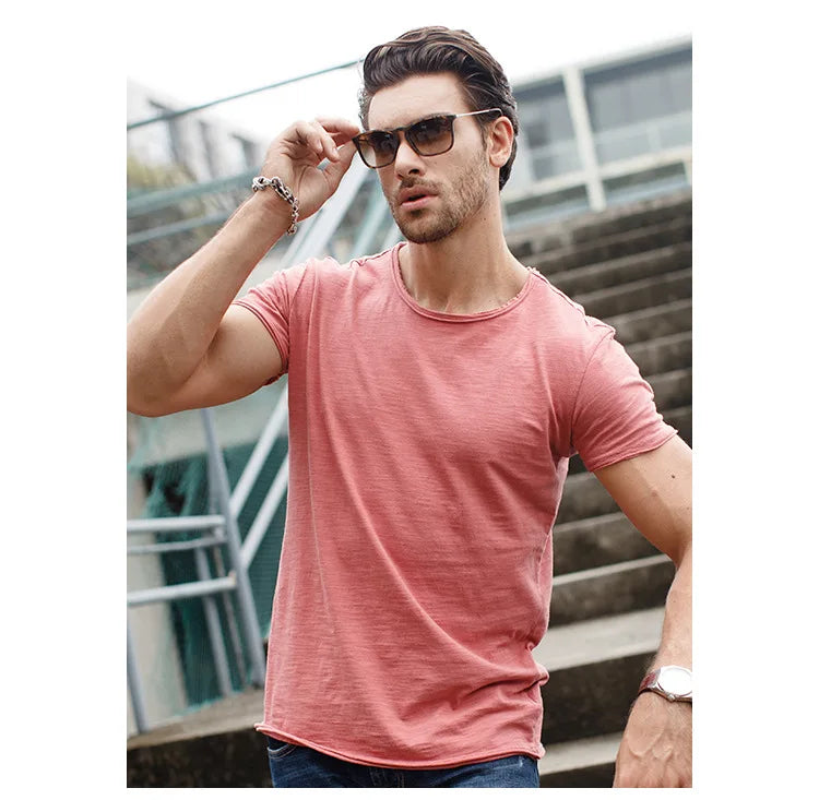 Men's 100% Cotton Soft O-Neck Short Sleeve Tee — Essential Everyday T-Shirt