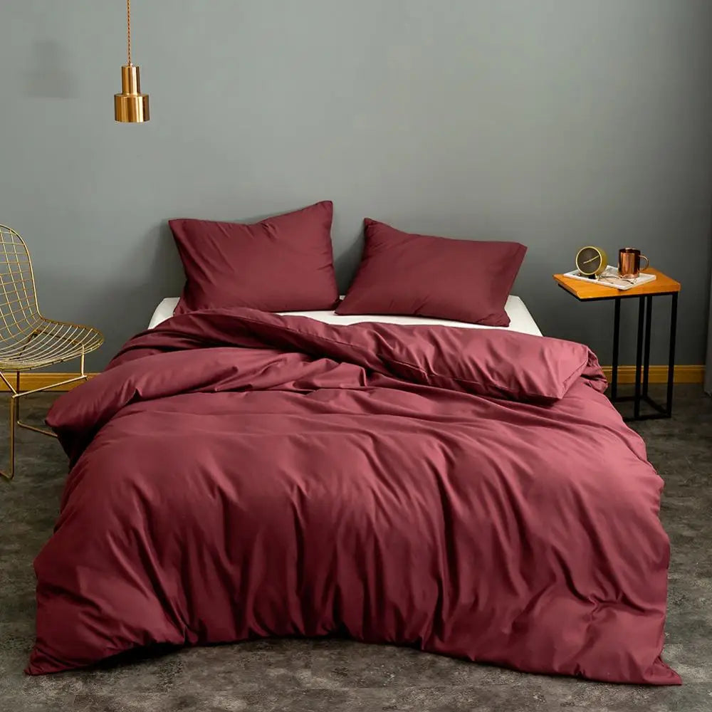 Pink Solid Color Quilt Cover for Girls | King Size 200x220cm, Duvet Cover Only (No Pillowcase)