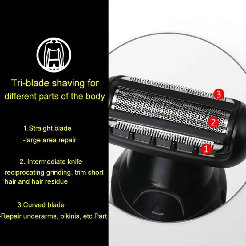 Kemei 696 All-in-One Hair Trimmer for Men – Adjustable Beard, Body, Nose & Ear Grooming Kit