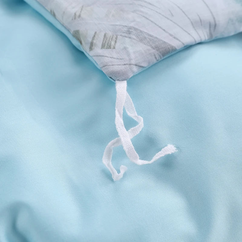 600TC Egyptian Cotton Bedding Set – Birds & Flowers Leaf Print, 16 Colors, Queen to US King
