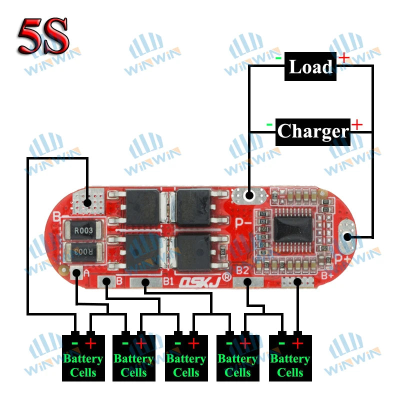 BMS Lithium Battery Protection Circuit Board – 1S–5S 18650 LiPo Li-ion PCB Module for 10A–25A Applications