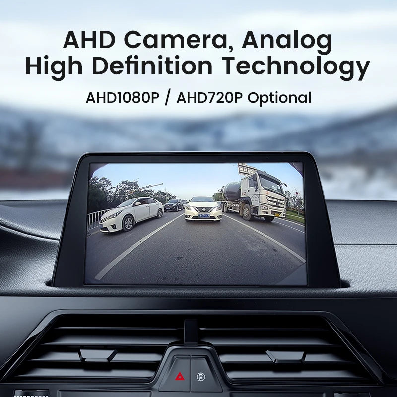 AHD 1080P Car Backup Camera – 170° Fisheye Lens, Night Vision, Waterproof | White, Black & Silver