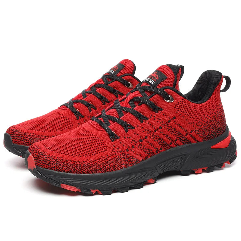 Men's Lightweight Lace-Up Sports Sneakers — Breathable Hiking & Running Shoes for All Seasons