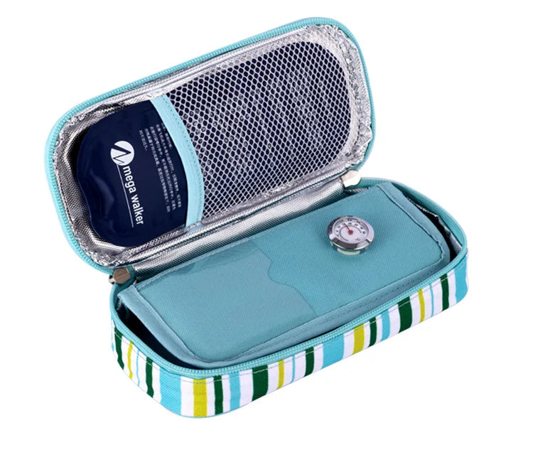 MegaWalke Insulin Cooler Bag – Portable Insulated Diabetic Travel Case with Aluminum Foil Lining