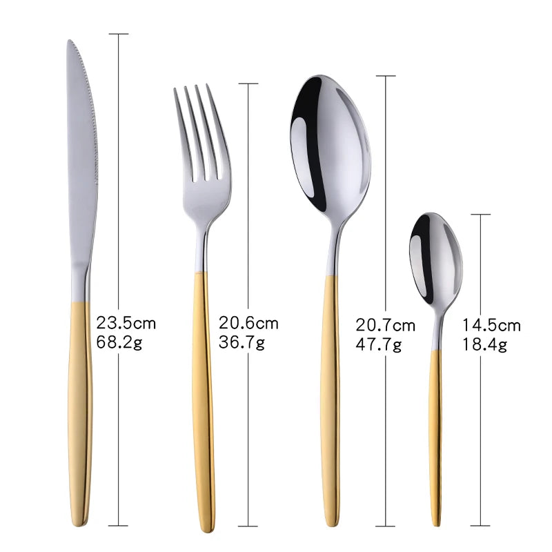 Stainless Steel Flatware – Rainbow, Gold & Color Options