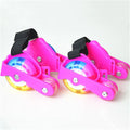 Children's LED Flashing Heel Roller Skate Shoes – Adjustable Hot Wheels Colorful Pulley Strap Skates