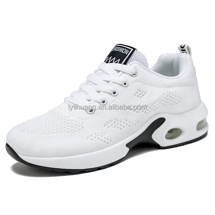 Women's Breathable Lace-Up Running Sneakers — Casual Fashion Sports Shoes (Sizes 36-44)