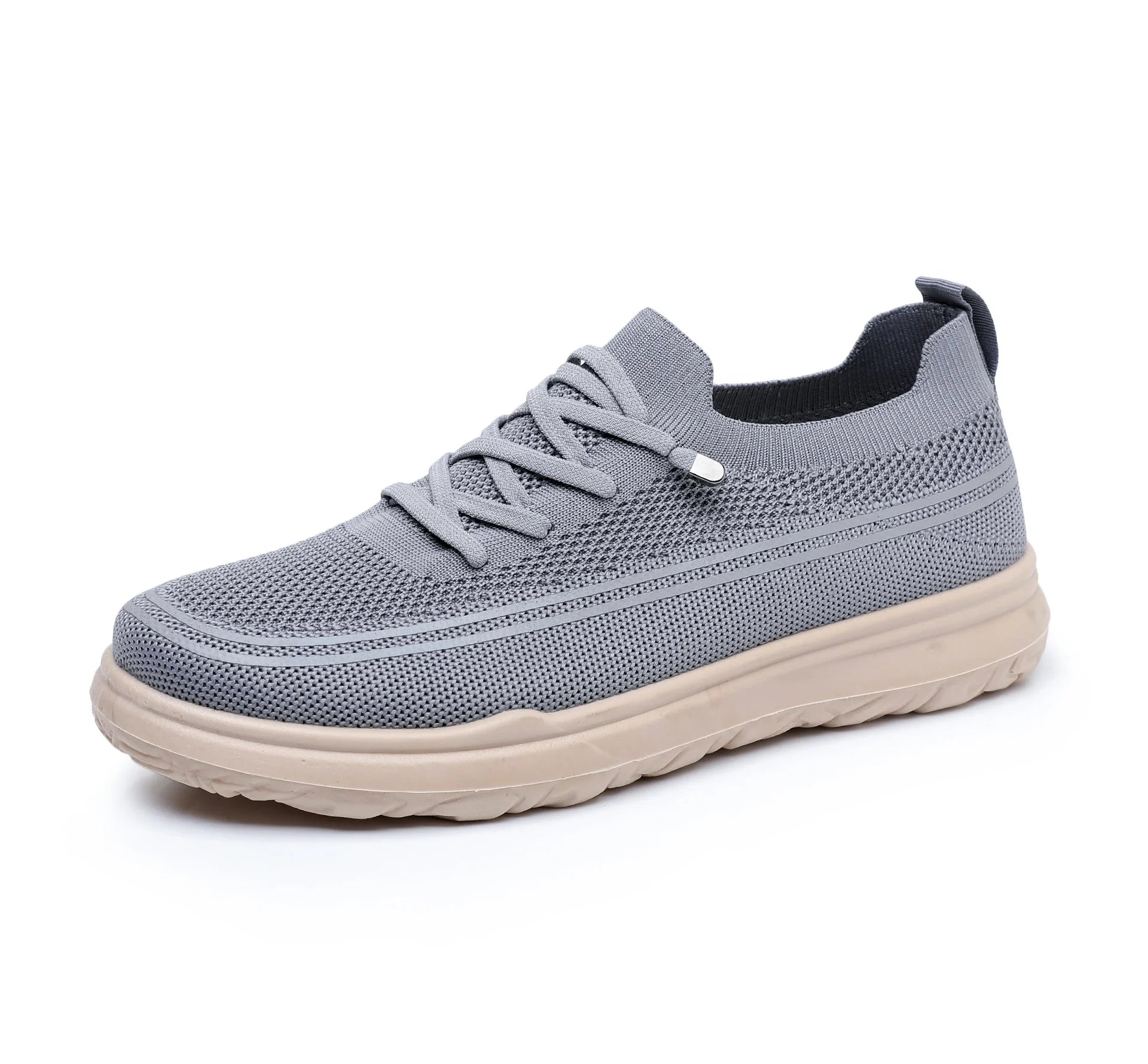 Men's Extra Size Mesh Slip-On Walking Shoes — Super Soft PU Sole Cushioned Jogging Shoes