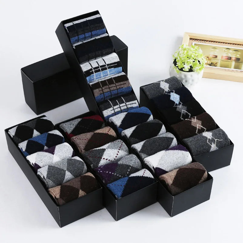 Men's Wool-Blend Winter Crew Socks, 5 Pairs