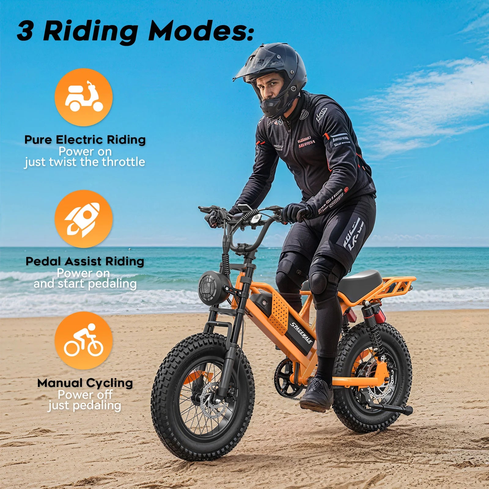 750W M7 Fat Tire Adult E-Bike — 48V 15Ah 20" Full Suspension Electric Bicycle (US Warehouse)