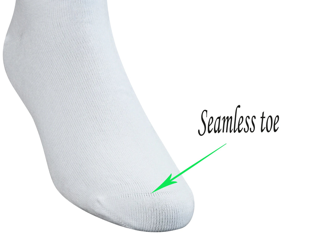 Yomandamor Men's Coolmax Ankle Diabetic Socks – Extra-Wide with Seamless Toe, 5 Pairs