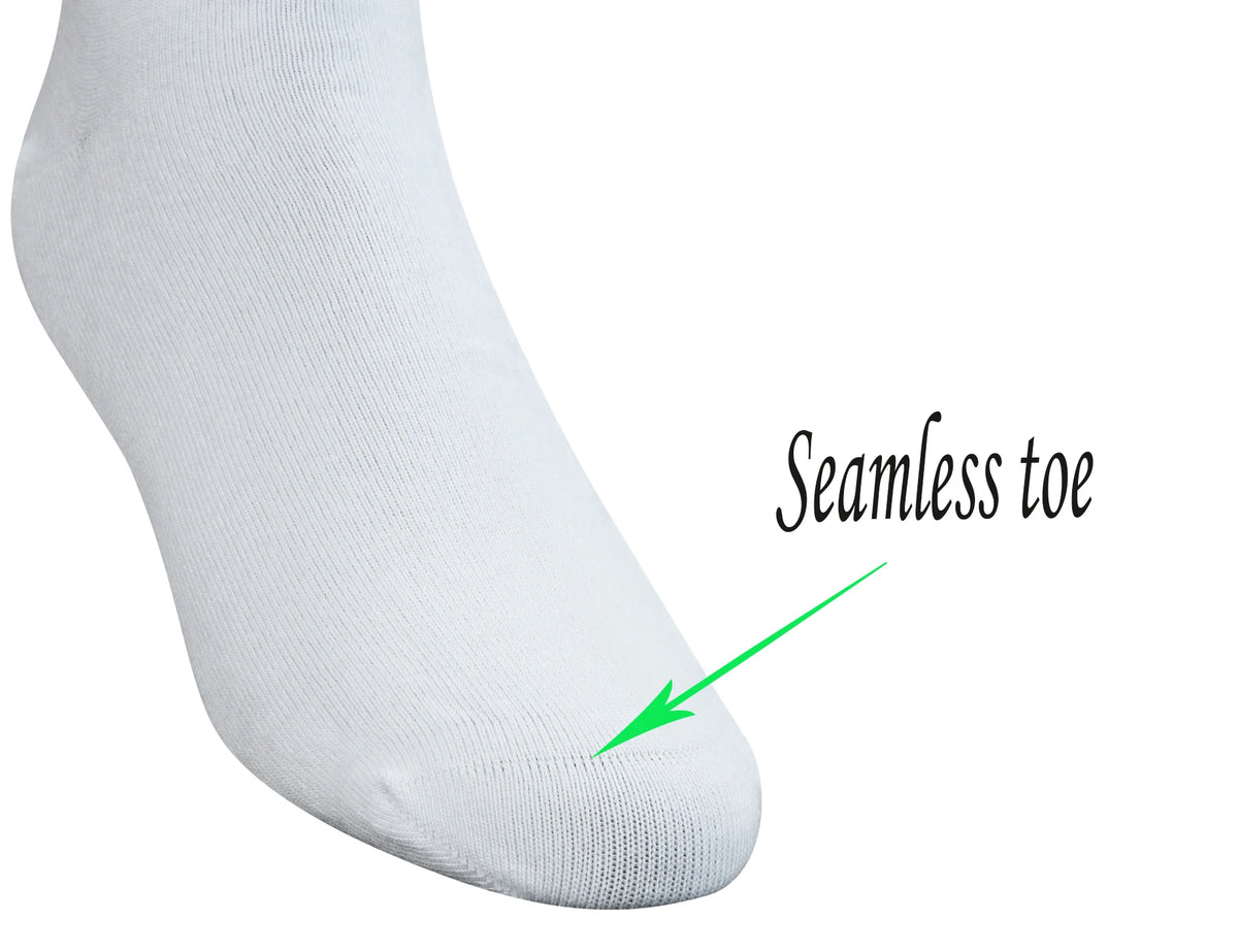 Yomandamor Men's Coolmax Ankle Diabetic Socks – Extra-Wide with Seamless Toe, 5 Pairs