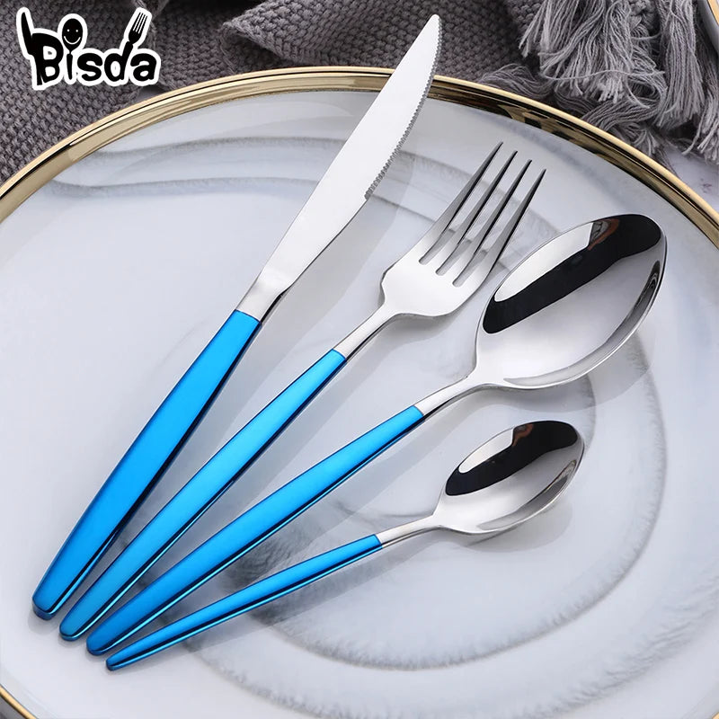 Stainless Steel Flatware – Rainbow, Gold & Color Options