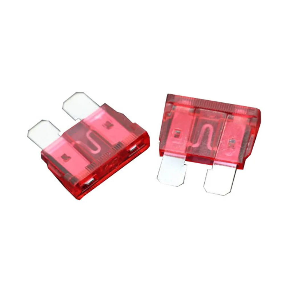 Car Blade Fuse Assortment Set – 10-Pack Medium Standard Zinc Pin Fuses 1A–50A for Auto, Car & Truck