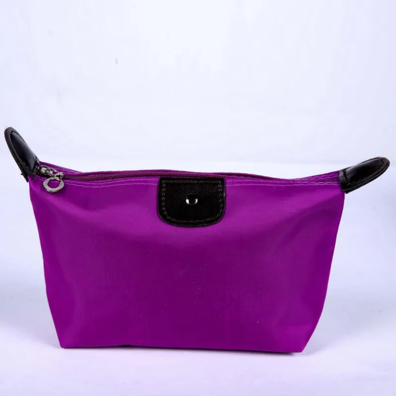 Colorful Waterproof Dumpling Cosmetic Bag – Mini Cute Toiletry Makeup Tote Purse for Women