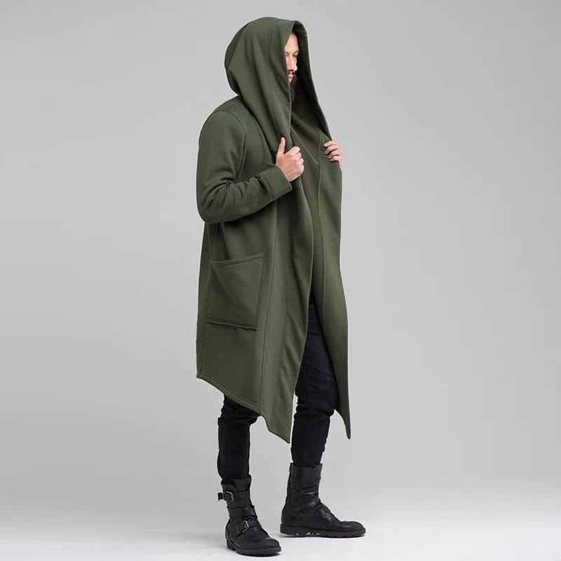 Men's Hooded Fleece-Lined Trench Coat