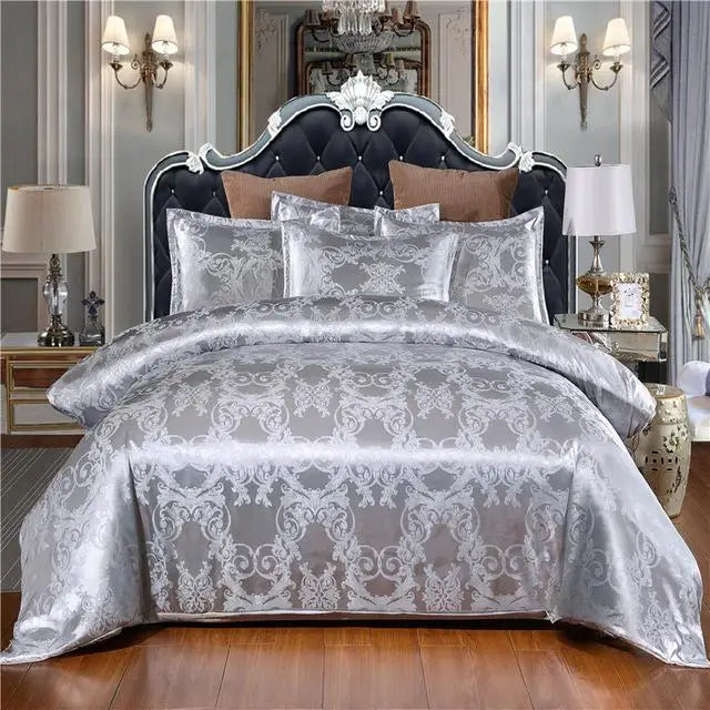 Silky Luxury Bedding Set | 2-3 Piece Duvet Cover & Bed Linens, Gold Colour, Queen & King Size