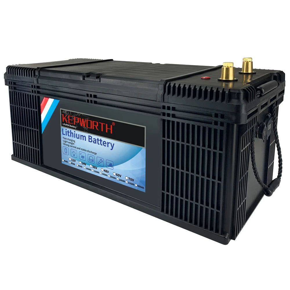 24V 100Ah LiFePO4 Lithium Iron Phosphate Battery — Deep Cycle for Solar, RV & Marine