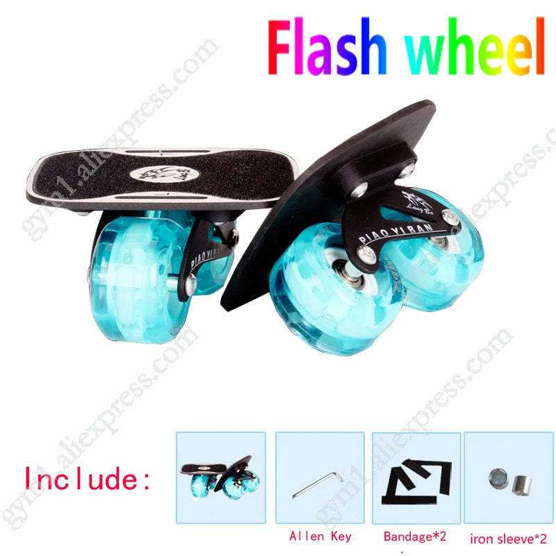 Aluminum Alloy Mini Drift Short Board Roller – 1 Pair Skateboard for Tricks & Street Skating