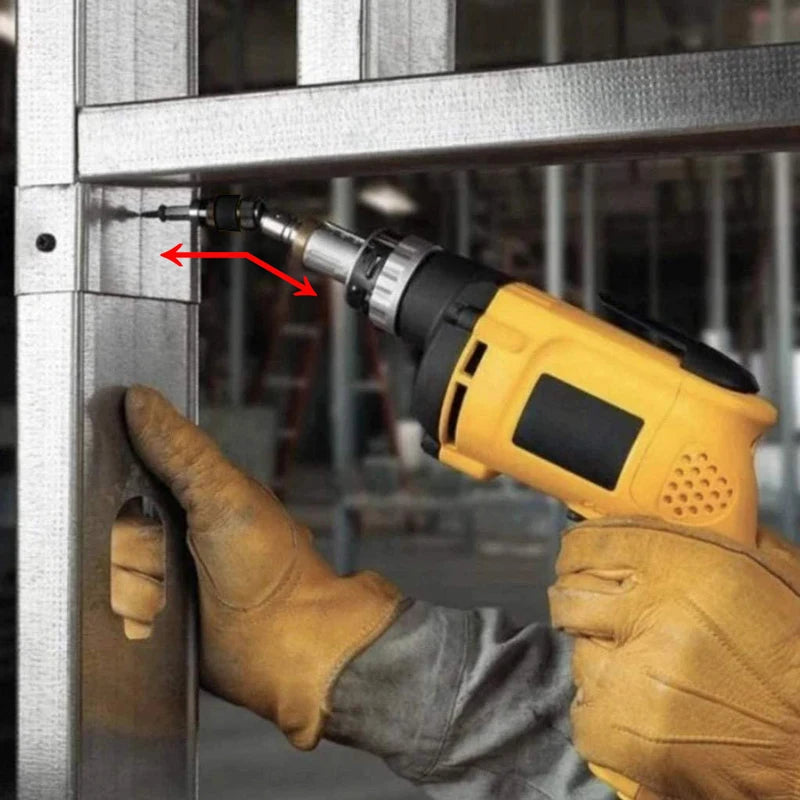 Never Drop a Screw Again. — 1/4" Hex Magnetic Ring Screwdriver Bit Holder | Extension Rod, Quick Change, Drive Guide, 5 Colors