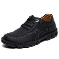 Men's Large Size Business Casual Leather Shoes — Thick Sole Lace-Up Work Shoes (Sizes 39-48)