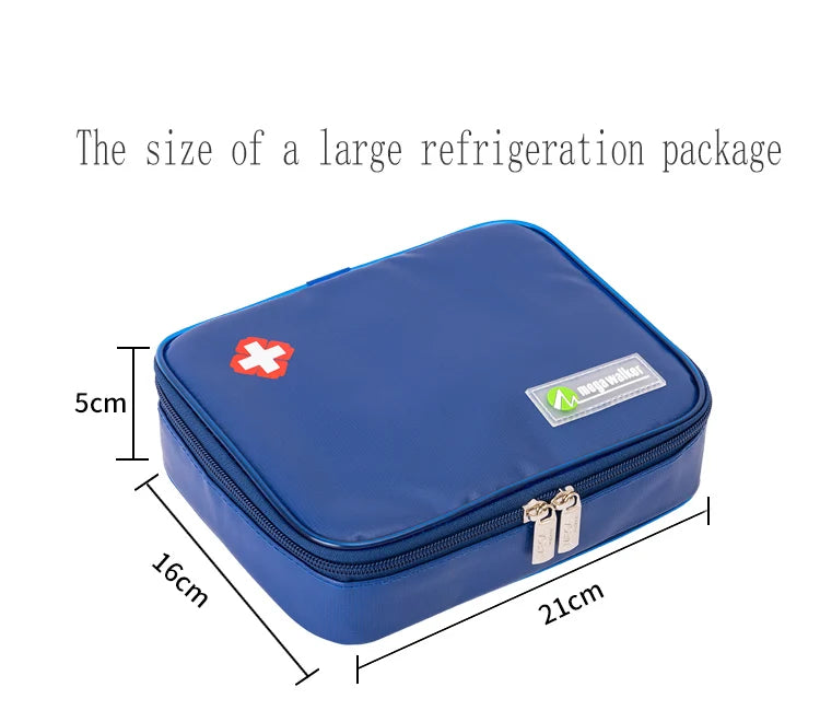 Portable Insulated Insulin Cooler Bag – Nylon Aluminum Foil Diabetic Travel Case with Gel Packs & Thermometer