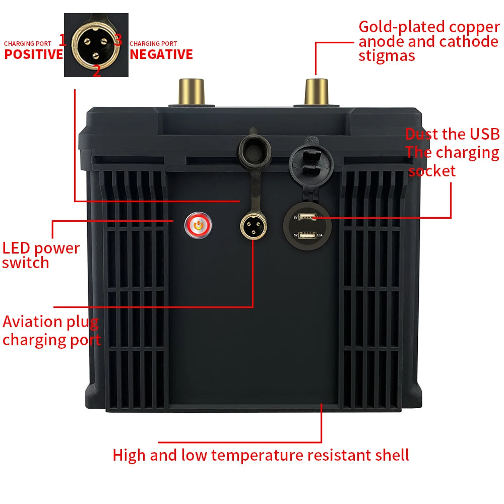 24V 100Ah LiFePO4 Lithium Iron Phosphate Battery — Deep Cycle for Solar, RV & Marine