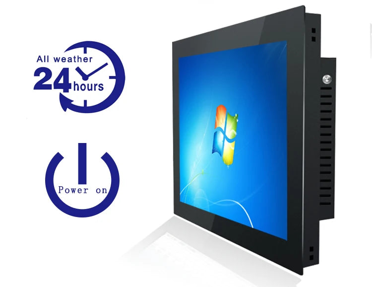Balahome Industrial All-in-One PC – 10"/12"/15" Resistive Touch, Intel i5, Wi-Fi, RS232, Win10 Pro
