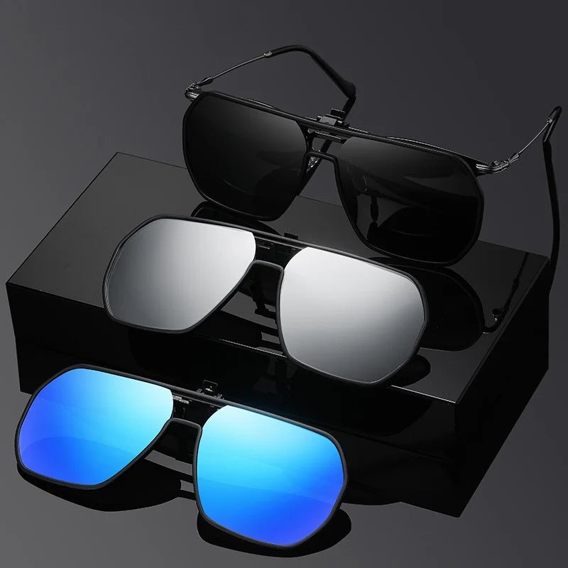 LVCong Luxury Polarized Clip-On Sunglasses | Classic High Quality UV Protection for Men & Women