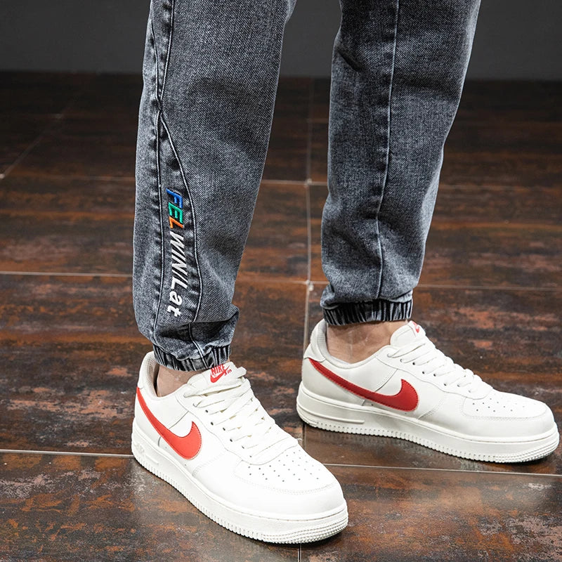 Men's Baggy Cargo Denim Jogger Pants — Streetwear Harem Jean Trousers Plus Size
