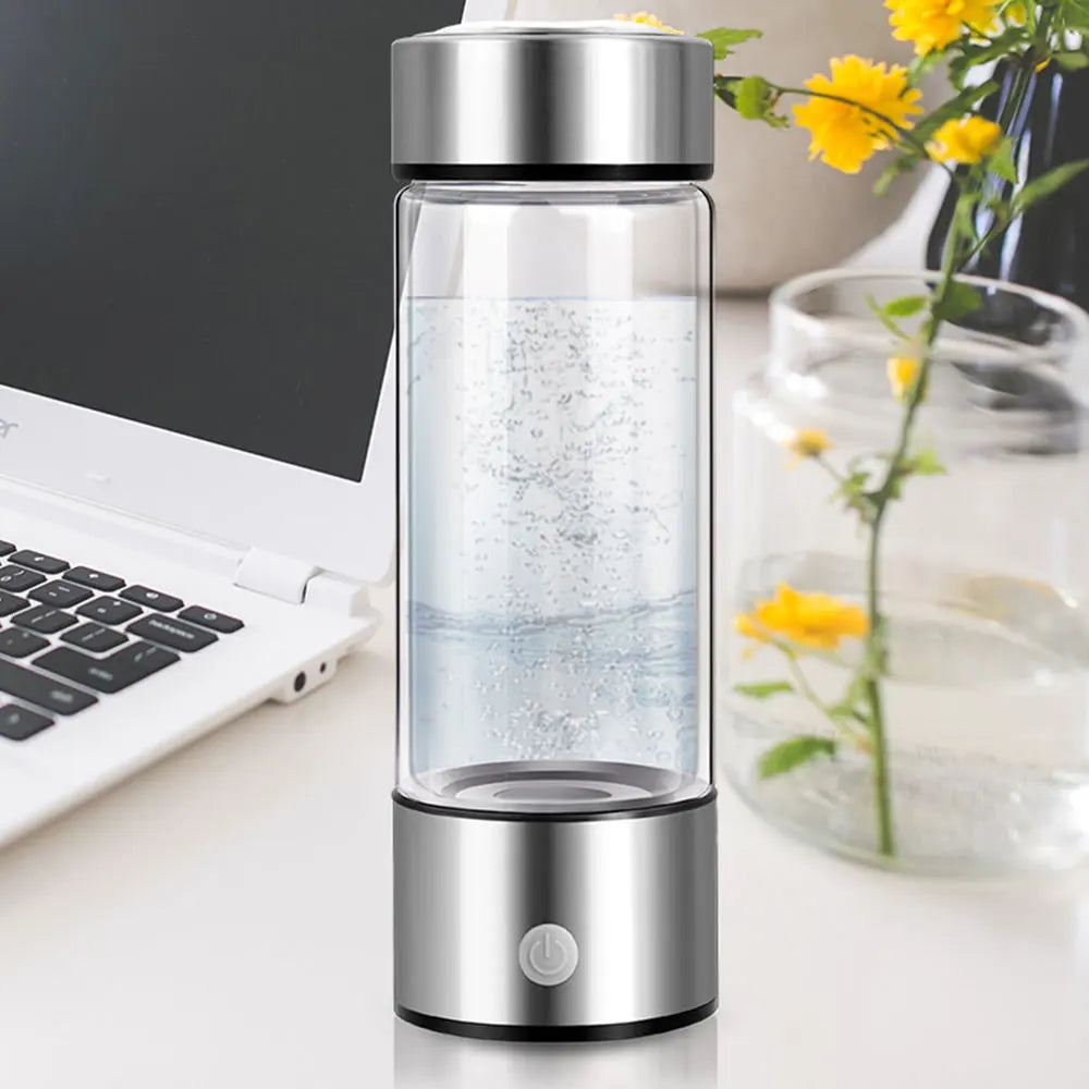 Titanium Portable Hydrogen-Rich Water Cup — Ionizer & ORP Alkaline Water Bottle