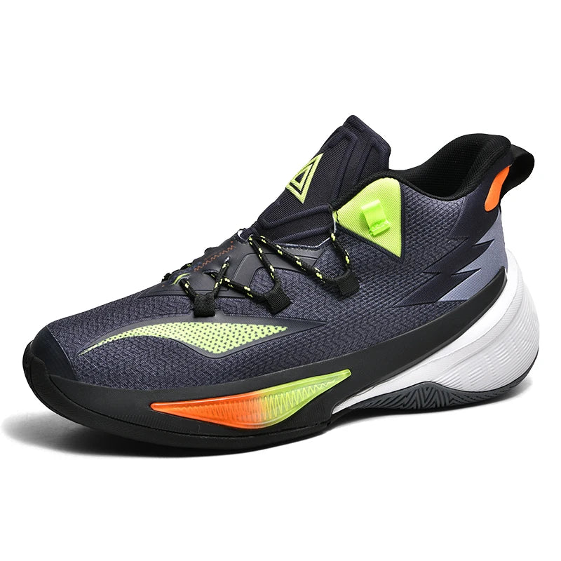 Unisex High-Top Basketball Sneakers — Breathable Mesh Outdoor Sports Shoes (Sizes 36-45)