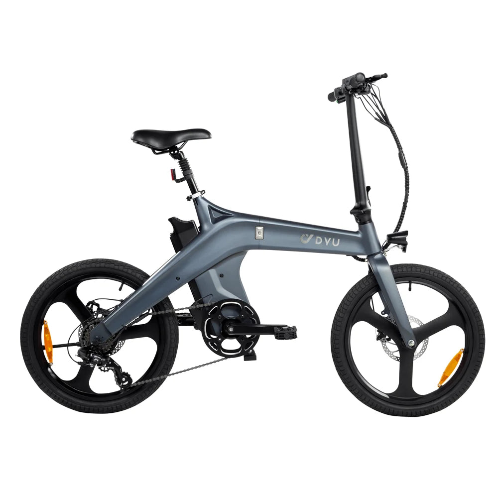 DYU T1 250W 2-Seater Folding Electric City Bike — 36V 10Ah 20" 7-Speed with Rear Seat