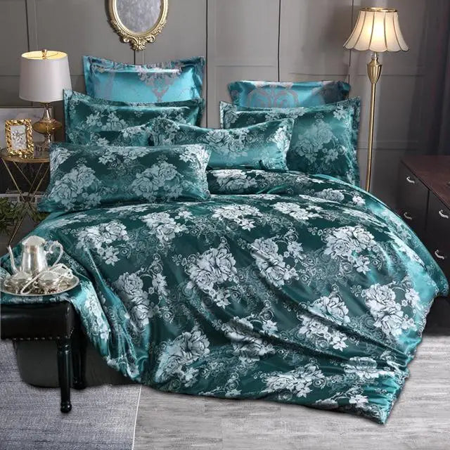 Silky Luxury Bedding Set | 2-3 Piece Duvet Cover & Bed Linens, Gold Colour, Queen & King Size