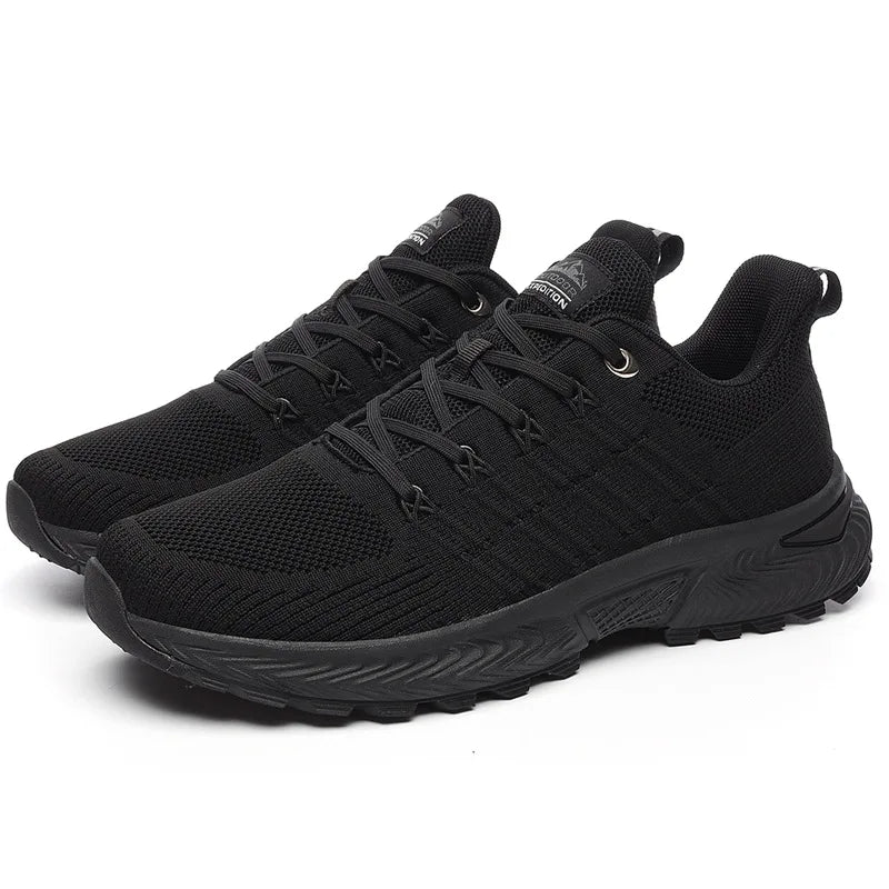 Men's Lightweight Lace-Up Sports Sneakers — Breathable Hiking & Running Shoes for All Seasons
