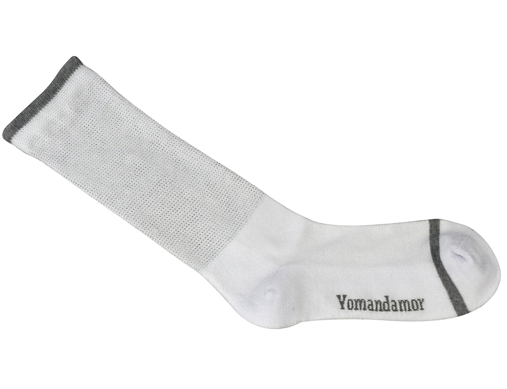 Men's Bamboo Diabetic Crew Socks – 4 Pairs Seamless Toe Cushion Sole Size 10-13