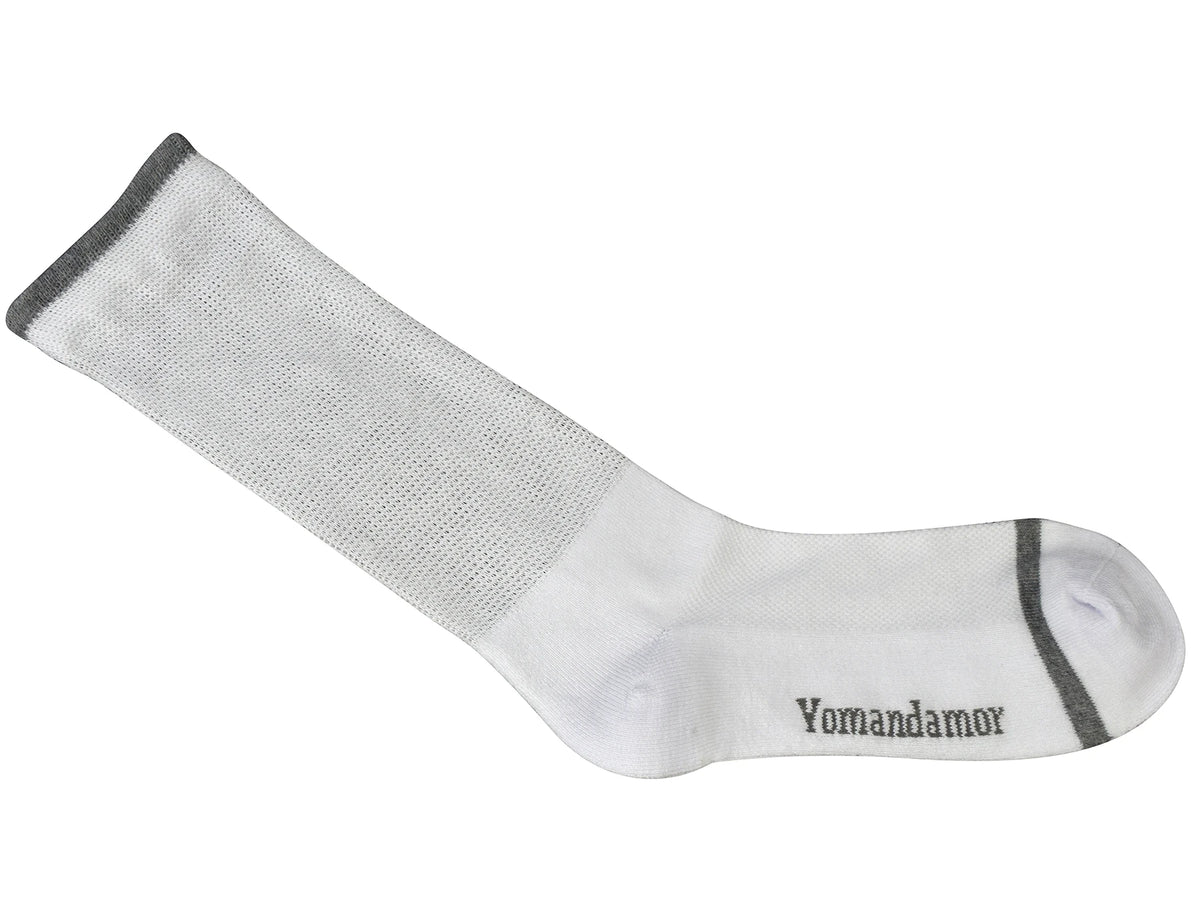 Men's Bamboo Diabetic Crew Socks – 4 Pairs Seamless Toe Cushion Sole Size 10-13