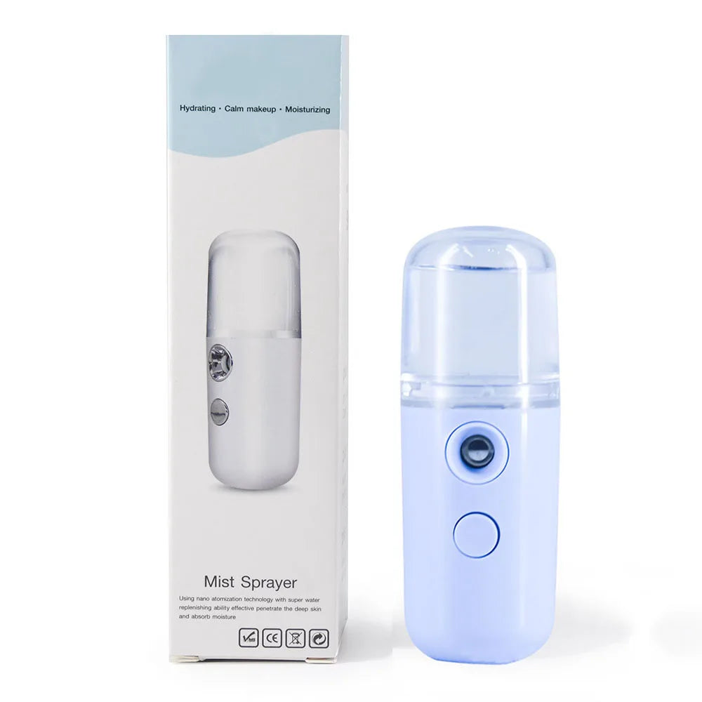 USB Nano Mist Facial Sprayer – Rechargeable Face Steamer & Skin Moisturizing Humidifier